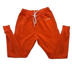 Milano Di Rouge Unisex XS Orange Joggers Signature Lux Streetwear Activewear
